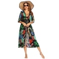 thumbnail image 5 of EKOUAER Women's Swimwear Cover Ups Sexy Open Front Beach Bikini Swimsuit Kimono Cardigan Cover Up Long Flowy Beachwear, 5 of 6