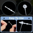 thumbnail image 4 of 1000 Pcs White Plastic Fasteners Hang Tags 4inch Hang Tag Snap Lock Pins Professional Grade Security Loop Fasteners for Impeccable Tag Attachment Safety Ring Ties for Retail Store, 4 of 6