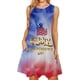 thumbnail image 2 of Vestido estampado sin mangas del día de la independencia de playa casual de verano para mujer Fridja  hjkh4510, 2 of 5
