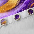 thumbnail image 4 of Manfei Marble Kitchen Curtains, Store Pattern Print Black Out Curtains Pack of 2 (42x63 Each), Purple and Gold, 4 of 6