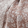 thumbnail image 4 of Lush Decor Zara Floral Block Reversible Cotton Throw Blanket Single 50" W x 60" L Terracotta - Floral Blanket For Bed, Couch, Or Chair - Boho Decor, 4 of 7