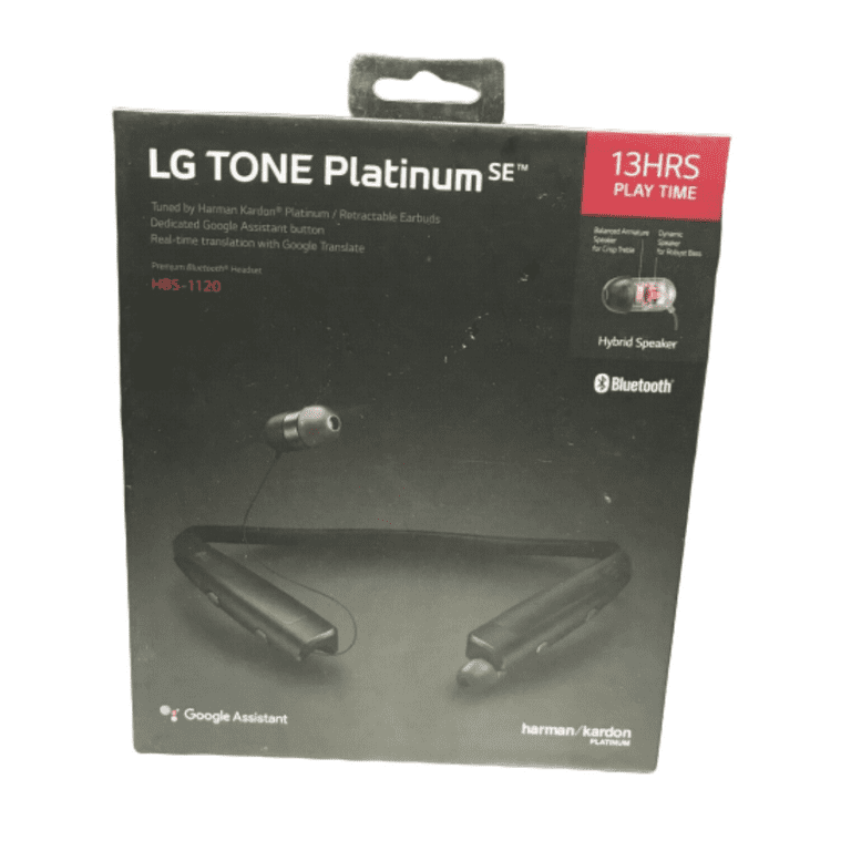 LG Tone Platinum Se Wireless Retractable Stereo Headset with Google Assistant- Black - Retail Packaging, 2.3 - Walmart.com