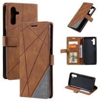 Feishell for Samsung Galaxy A25 5G,Wallet Case for Women Men,Shockproof Durable PU Leather Magnetic Clasp Credit Card Slots Purse Flip Kickstand Business Phone Case,Brown