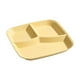 thumbnail image 2 of Platos reutilizables de 25 cm con compartimentos para cenas con pajita, ideales para principiantes y adultos, ideal para picnic (1 plato Aestivo | Amarillo | AESTIVO), 2 of 8