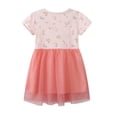 thumbnail image 1 of Toimothcn Robe Bébé Fille Manches Courtes Joyeuses Pâques Lapin Carotte Imprimé Maille Tulle Robe Douce Coupe Ample Robe Princesse Confortable Robe d'Été Fille, 1 of 7
