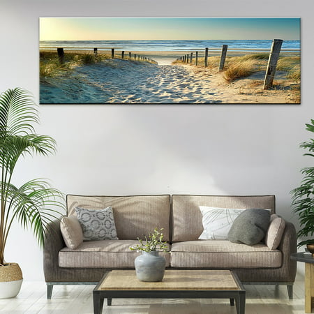 Mrosaa Canvas Wall Art Seascape Beach Painting Print Big Modern Picture Unframed for Living Room Bedroom and