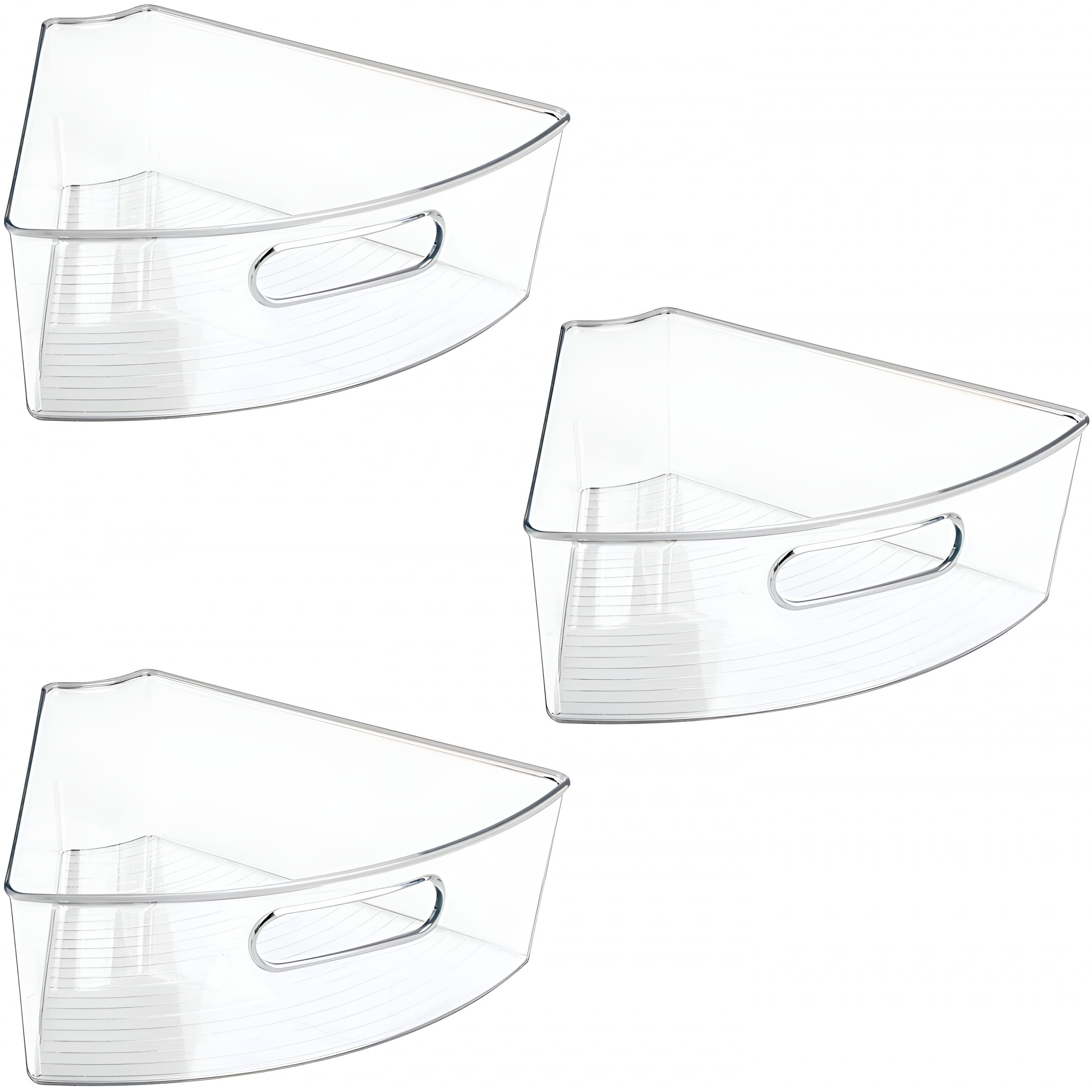 XIBUFE Large Lazy Susan,Cabinet Storage Organizer,Clear Plastic Drawers for Kitchen & Vanity