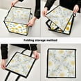 thumbnail image 4 of Home Organizer Foldable Fabric Storage Bin With Handle Yellow Daisies Green Stems, 4 of 7