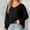 Black Tops for Women, variant on Olyvenn Stylish Womens V Neck Waffle Knit Sweater Loose Casual Blouse Plus Size Cropped Top Long Sleeve Pullover Crop Sweater Wine 4