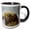 Black/White, variant on 3drose, Kea, Alpine Parrot, Tropical Bird, New Zealand-au02 Dwa4894 - David Wall, 11oz Two-tone Red Mug