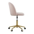 thumbnail image 6 of Linon Alyssa Upholstered Adjustable Armless Desk Chair Gold Legs in Blush Pink, 6 of 15