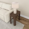 thumbnail image 5 of Plank+Beam Solid Wood Side Table, Modern Rounded Edge Slim Side Table for Living Room, 25", Walnut, 5 of 9