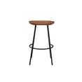 thumbnail image 6 of LuXeo Milano 29" Solid Wood Barstool with Black Steel Legs in Walnut (Set of 2), 6 of 12