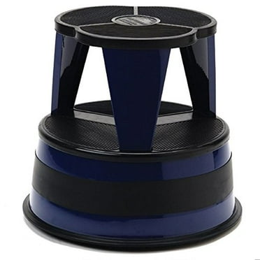 2-Step Steel Step Stool with 300 lb. Load Capacity Color: Blue