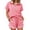 Pink, variant on 2 Piece Casual Sets Short Sleeve Half Zipper Sweatshirt and Shorts Sweatpants Matching Sweatsets
