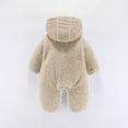 thumbnail image 5 of VNKIDY Boys Bodysuits Baby Boys Girls Hooded Long Sleeve Footed One Piece Romper Jumpsuit Winter Warm Thickened Bodysuit Onesies Pajamas Soft Clothes Lovely Jumpsuit, 5 of 5