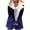 Dark Blue coat for women, variant on wycnly Winter Plush Coat for Women Padded Fleece Lined Coat for Women Fashion Gradient Print Plush Overcoat Long Sleeve Button Down Lapel Outerwear with Pocket Plush Coat Under $5