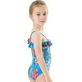 thumbnail image 5 of BULLPIANO Kids Girls One Piece Swimsuits Ruffle Beach Bathing Suit 1-8 Years, 5 of 6