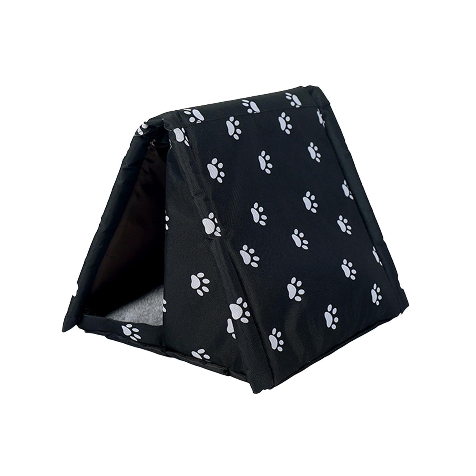 Stray Cats Shelter Waterproof Sleeping Tent Winter Warm Anti Slip Small Dog Kennel Pet Cat Beds Outdoor Cat House for Park Courtyard Street , 40cmx34cmx32cm