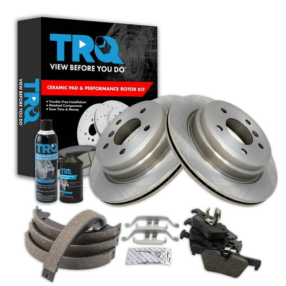 TRQ Rear Brake Pad & Rotor Kit BKA38664 Fits Select 2012-2012 BMW 328i