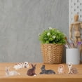 thumbnail image 3 of Animales Figura Conejo Juguete CUTICAT 6 Piezas para Fiesta Favores Cupcake Juego de Conejo, 3 of 8