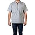 thumbnail image 3 of Ben Davis Short Sleeve 12 Zip Shirt 179 Light gray Stripe Large, 3 of 3