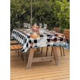 thumbnail image 2 of Outdoor Tablecloth with Umbrella Hole and Zipper, Orange Blue Pumpkins Fall Rectangle Table Cloth 52x70 Inch Waterproof Tablecloth, Weeping Botanical Thanksgiving Plaid Picnic Table Cover for Patio, 2 of 7