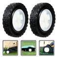 thumbnail image 2 of Hareemi 2pcs Solid Lawn Mower Wheels Gardening Machine Replacement Rubber Wheels Trolley Wheels, 2 of 5