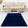 thumbnail image 2 of LBaiet 4' x 6' Navy Blue Solid Rectangular Shag Area Throw Rug, 2 of 4