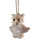 4.5" Country Cabin Glitter Birch Owl bois Ornement d'étoile de Noël – image 1 sur 1