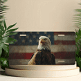 thumbnail image 6 of 1 Pcs 2D Flat License Plate Covers & Frames, Bald Eagle Against For Decorative Front, Waterproof For Decoration Aluminum License Plate Covers & Frames Cover For Men Women, 12" X 6", 6 of 7