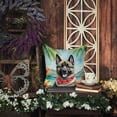 thumbnail image 4 of Norwegian Elkhound Luau Throw Pillow 14 in x 14 in, 4 of 4