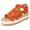 1Orange, variant on Platform Wedge Sandals for Women Open Toe Gladiator Shoes Hook and Loop Ankle Strap Comfy Footbed Non Slip Casual Espadrilles Orange Size 6.5