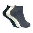 thumbnail image 1 of Sock Snob - 3 Pairs Ladies Cushioned Coloured Low Cut Ankle Thermal Trainer Socks, 1 of 2