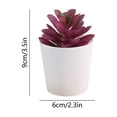 thumbnail image 2 of Artificial Potted Plants with White Plastic Pots for Home and Office Decor, Small Flower Arrangements for Indoor Spaces, 2 of 5