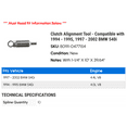 thumbnail image 2 of Clutch Alignment Tool - Compatible with 1994 - 1995, 1997 - 2002 BMW 540i 1998 1999 2000 2001, 2 of 2