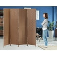 thumbnail image 2 of YRLLENSDAN Partition Room Dividers with 4 Panels, Wood Folding Privacy Screen for Room Portable Room Divider Screen Freestanding Decorative Privacy Dressing Screen for Bedroom, Living Room, Office, 2 of 8