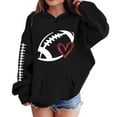 thumbnail image 4 of Girls Y2k Football Sweatshirt Cute Rugby Graphic Hoodies Pullover Football Season Long Sleeve Oversized Tops with Pockets, 4 of 7