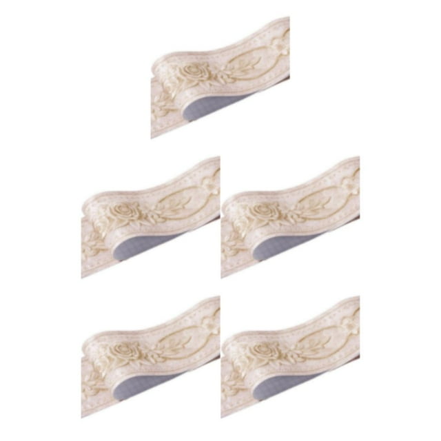 relayinert Wood Marbling SelfAdhesive Skirting Line Exquisite And Easy Maintenance And Environmentally Friendly PVC Durable brown peony 5Set