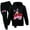 Black, variant on Girl's 2 Piece Outfits Aphmaus Long Sleeve Hoodies Sweatshirts and Sweatpants Set Kids Casual Tracksuits