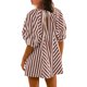 thumbnail image 5 of Trajes de Mujer Casual Moda Impresión Cuello Redondo Cordón Vendaje Manga Corta Bolsillos Traje de Juego, 5 of 5