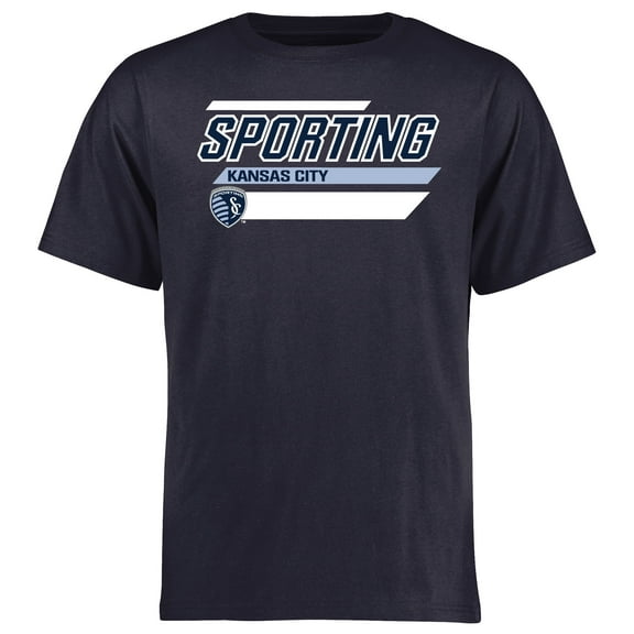 Men's Navy Sporting Kansas City Rising Bars T-Shirt