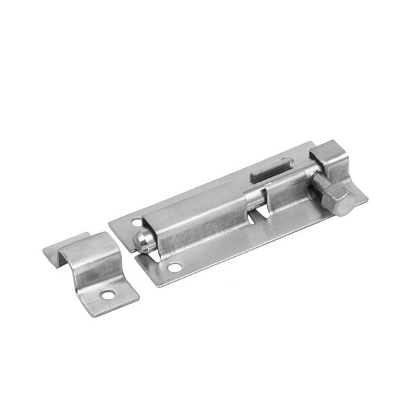 REGALWOVEN Wooden Door Stainless Steel Padlock Latch Sliding Lock Bolt 3-inch Long