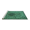 thumbnail image 2 of Ahgly Company Machine Washable Indoor Square Persian Turquoise Blue Traditional Area Rugs, 7' Square, 2 of 4