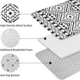 thumbnail image 5 of Black Geometric Diamond Pattern Bathroom Rugs Sets 3 Piece,Toilet Cover Set,Absorbent Non Slip Bathroom Mats Sets with U-Shaped Contour Rug Toilet Rug Set, 5 of 5