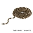 thumbnail image 2 of Cadena de cuentas de bola de bronce de 3 pies de largo con gancho para llavero para ventilador de techo, 1 paquete, 2 of 4