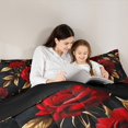 thumbnail image 5 of Manfei Valentines Rose Bedding Comforter Set for Couple, Black Gold Red Twin Comforter Sets, Romantic Anniversary Reversible Bedding Set, Microfiber Bedroom Decor, 2-Piece, 5 of 8