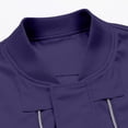 thumbnail image 4 of PiGOGI Men's Solid Color Long Sleeve Stand Up Collar Zipper Cardigan Workwear Jacket Purple 2XL, 4 of 9