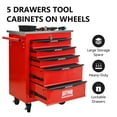 thumbnail image 2 of Olurrisa 5 Drawers Rolling Tool Box on Wheels, Trolley Organizer Tool Cart Tool Chest, Multifunctional Tool Storage Tool Case for Workshop,Warehouse,Garage,Repair Shop, 2 of 8