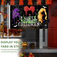 thumbnail image 4 of Halloween I Smell Children House Flag, Sanderson Sisters Witches Banner Hocus Pocus Spider Web Garden Yard Outside Decoration, Funny Fall Holiday Outdoor Large Home Decor Single Sided 3x5 Ft, 4 of 6